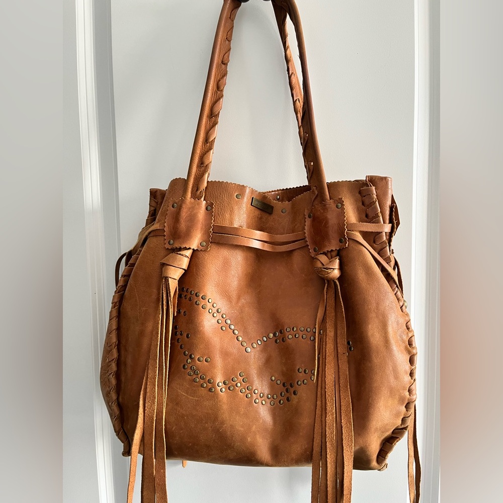 Moras Del Sur Beautiful Brown Leather Studded Women's Tote from Argentina 🇦🇷